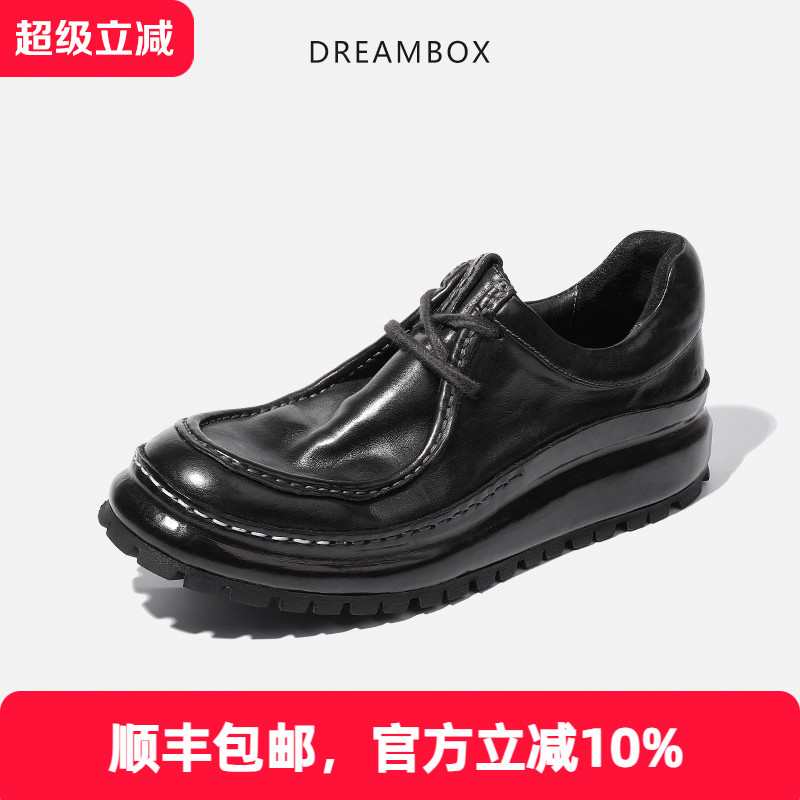 耐磨马皮休闲皮鞋厚底个性老爹鞋