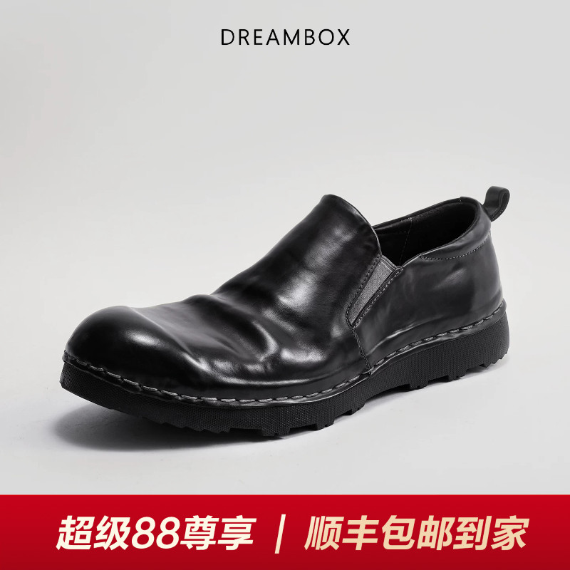 钧博马臀皮透气一脚蹬乐福鞋图片