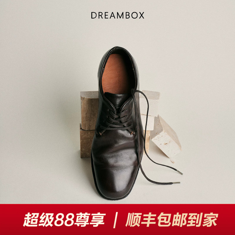 水洗马皮极简风休闲皮鞋图片