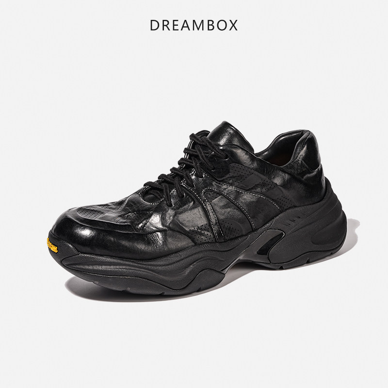 DREAMBOX钧博透气厚底老爹鞋男