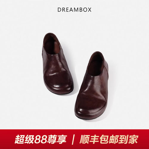 水洗马皮透气慵懒风穆勒鞋