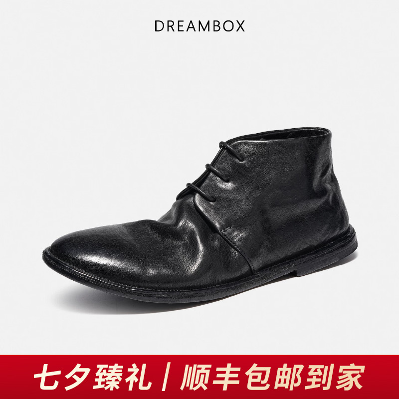 钧博2025新款石水洗马皮短靴