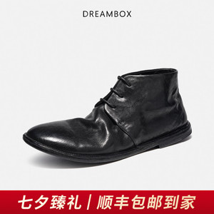 钧博2025新款石水洗马皮短靴