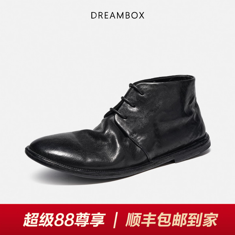 钧博2026新款石水洗马皮短靴