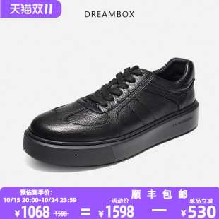 休闲板鞋 dreambox钧博新西兰鹿皮小黑鞋 纯手工轻便透气秋冬男士