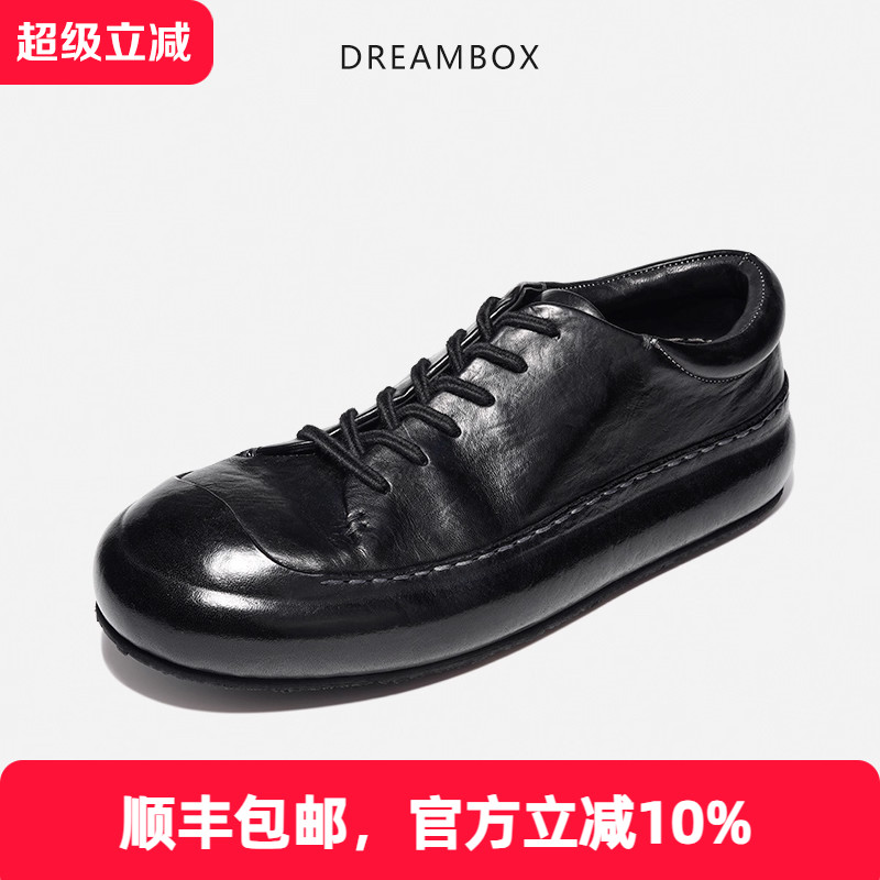 dreambox钧博vibram重水洗马皮舒适透气不闷脚休闲板鞋高级感男鞋