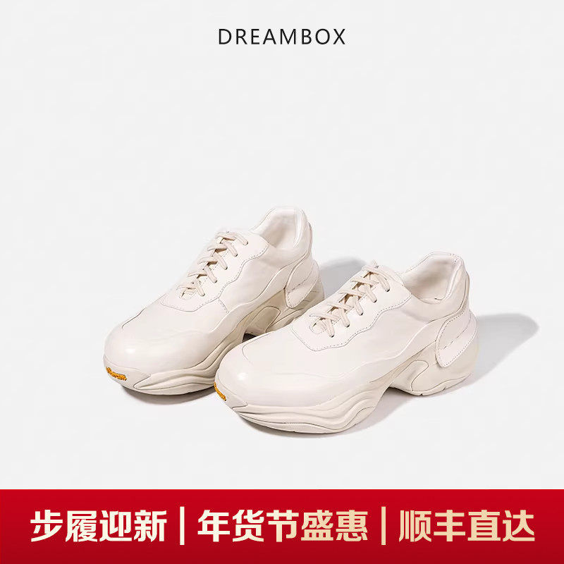 DREAMBOX钧博vibram女士老爹鞋厚底增高小白鞋马皮透气轻奢单鞋,女鞋,老爹鞋,淘宝优惠券,粉丝福利购,淘宝优惠卷