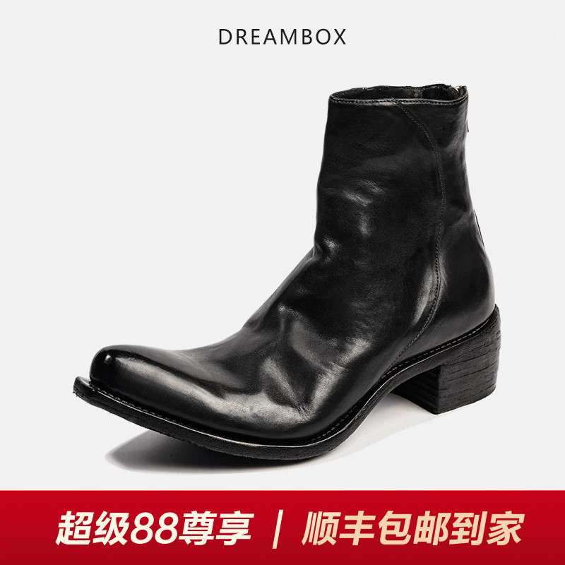 DREAMBOX钧博水洗马皮巫师靴图片