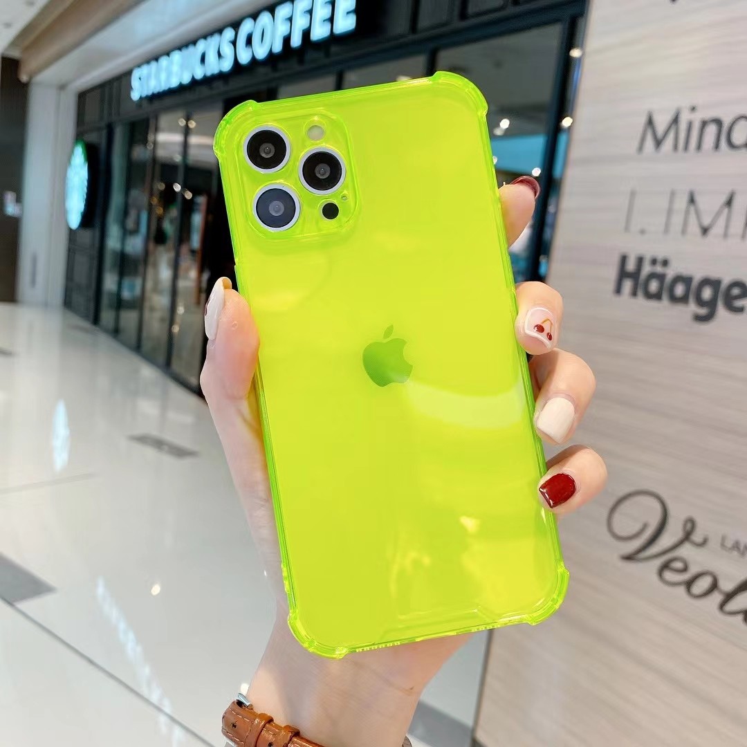 】【15机壳新款iPhone14Pro摔13mini护套爆款四角光面苹果软壳透色适用防简约p15plus苹果15Promax保手个性女