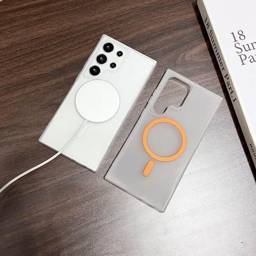 三星S24手机壳冰雾简约磁吸软壳