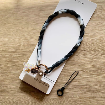 液态硅胶短款创意渐变女手机挂绳