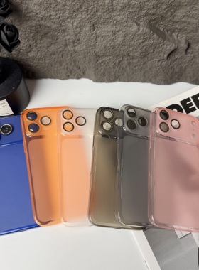 德国拜耳0.8mm超薄进口硅胶适用iPhone17promax手机壳苹果16pro秒变17大视窗15全包镜头膜14新款透橙色13软套