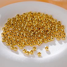 【盛传福】黄金珠足金999小金珠3D古法转运珠亮面路路通圆珠散珠