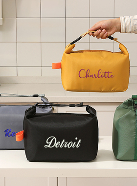 刺绣定制可折叠保温包上班族学生午餐包大容量饭盒袋防油便当包