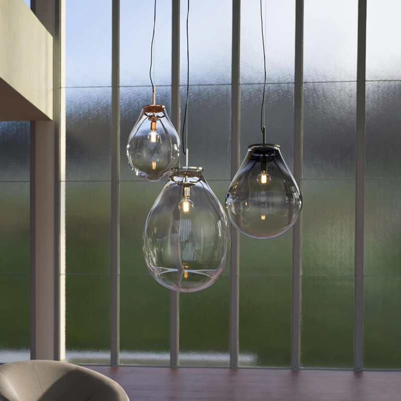 餐厅手工玻璃吊灯床头