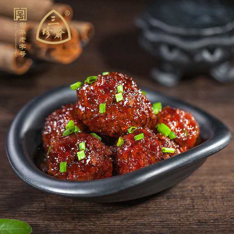 三珍斋红烧狮子头400g猪肉圆子四喜丸子熟食特产肉丸子真空包装,零食/坚果/特产,猪肉类,淘宝优惠券,粉丝福利购,淘宝优惠卷