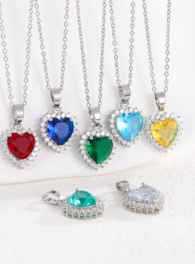 女孩夏季高级感七夕礼物心形项链