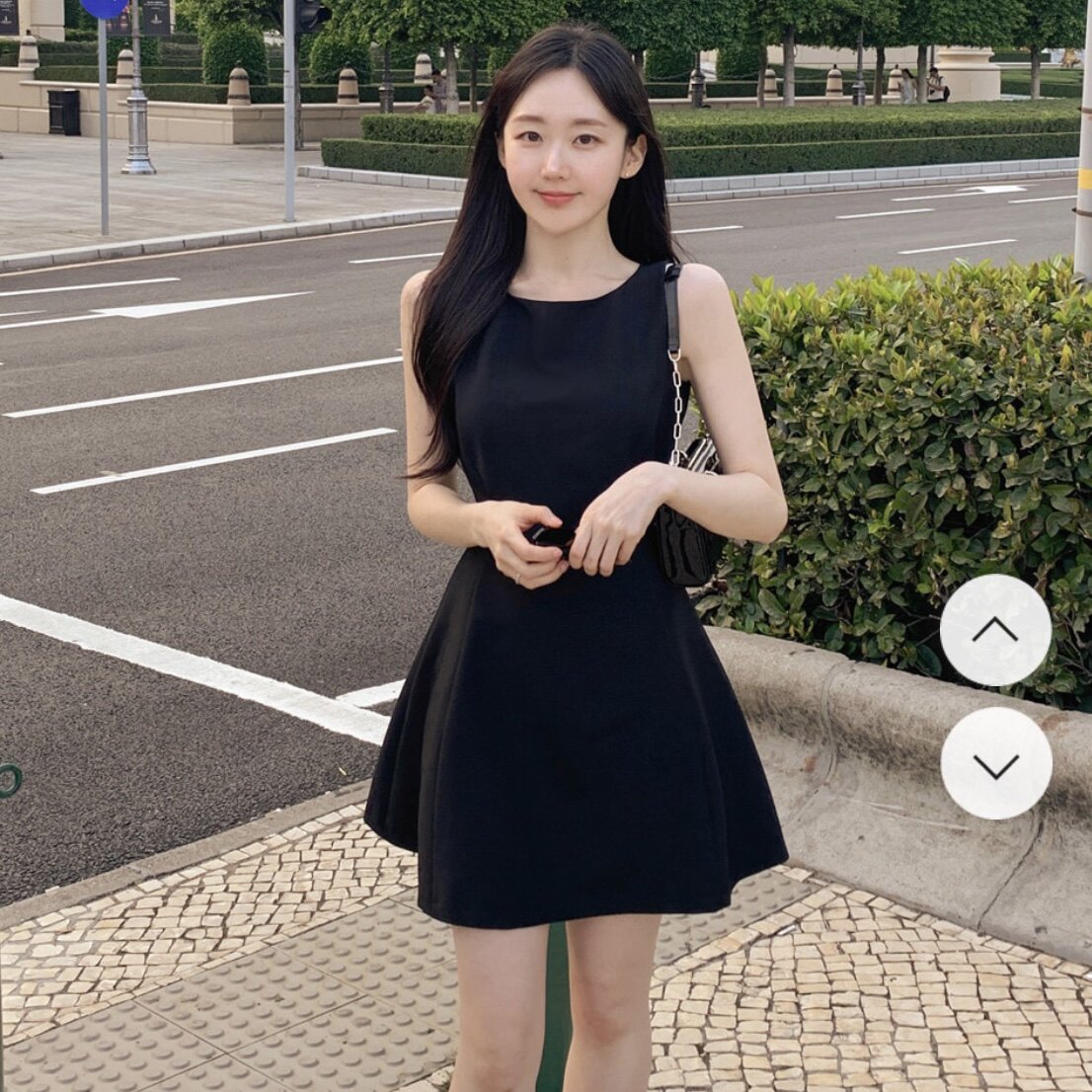 26夏季公主粉色连衣裙小个子韩国代购fromdayone新款a字短裙无袖