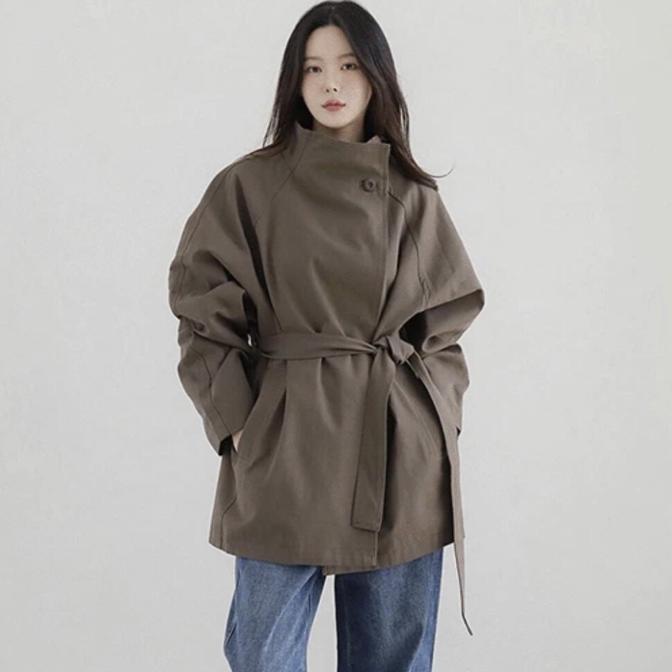 25春秋韩系休闲风衣外套女装正品韩国代购高级感慵懒风中长款大衣