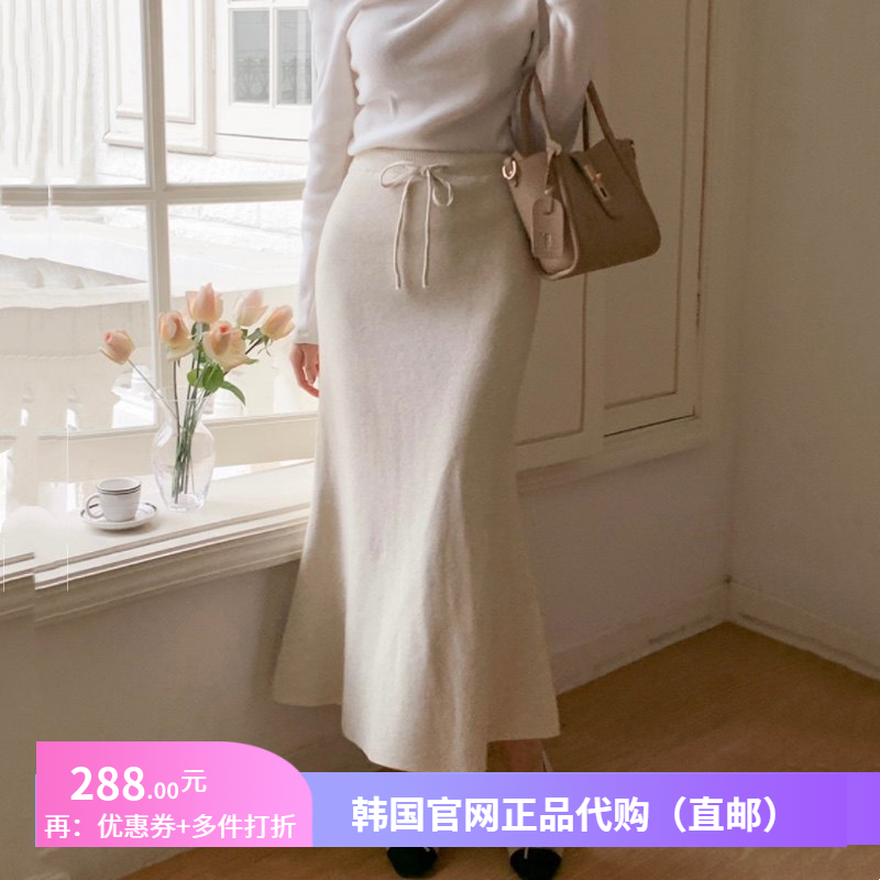 26春秋韩式针织半身鱼尾女装fromdayone正品韩国代购包臀a字长裙
