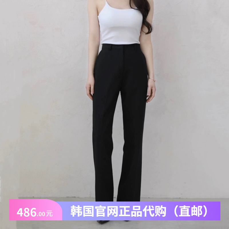 2025春秋高档ol通勤西裤女窄版阔腿正品韩国代购高腰显瘦脚踝长裤