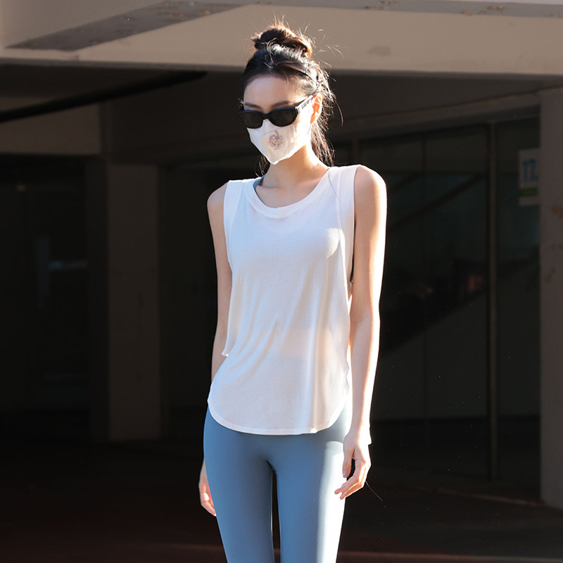 Beemen无袖运动背心女外穿凉感透气垂感健身瑜伽服上衣短款罩衫夏