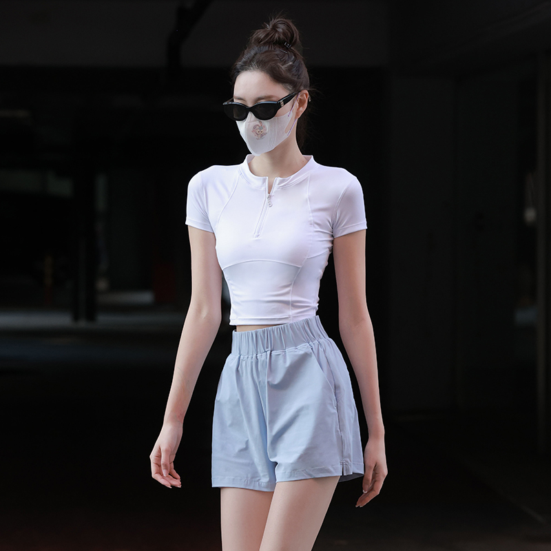 Beemen瑜伽服女2025新款运动上衣健身显瘦速干修身透气短袖t恤夏