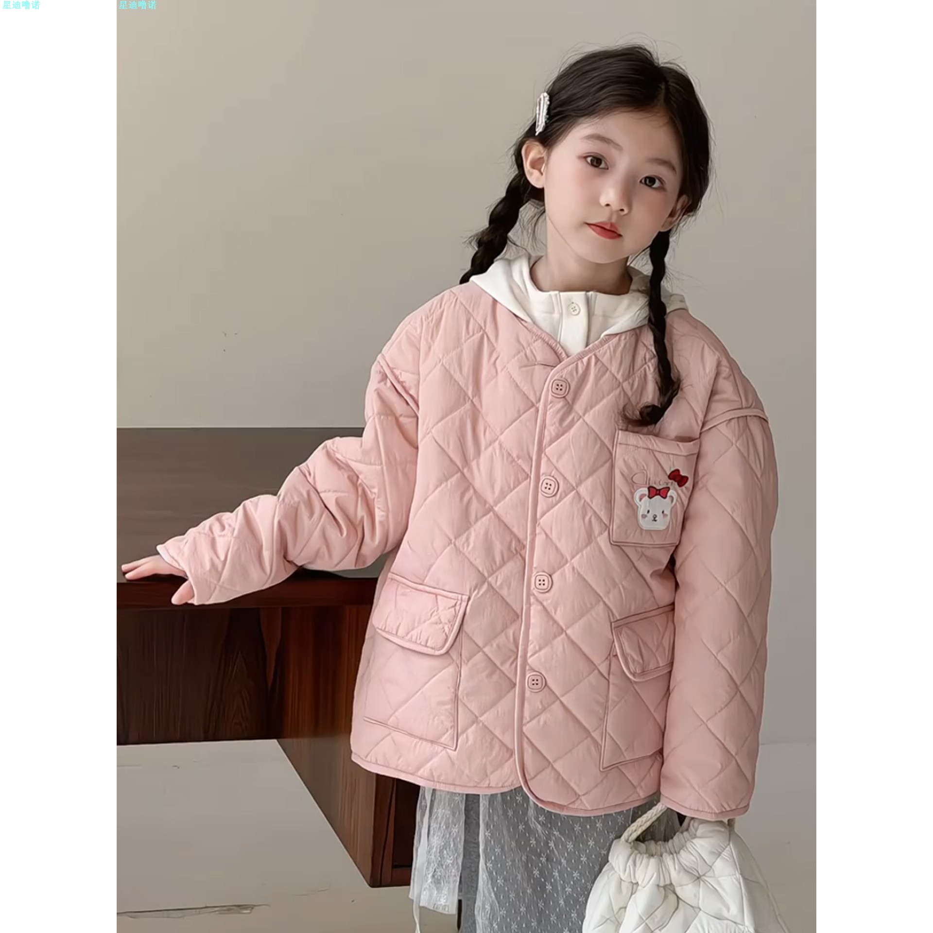 女孩新款流行夹棉儿童2025