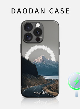 适用于苹果iphone17promax手机壳ip16冰川magsafe磁吸15pm硅胶14散热全包防摔日暮中式国风个性13保护套新款