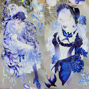 XXstudio梦游症 透明眼泪pet贝壳光人物胶带新款提前批手帐咕卡素