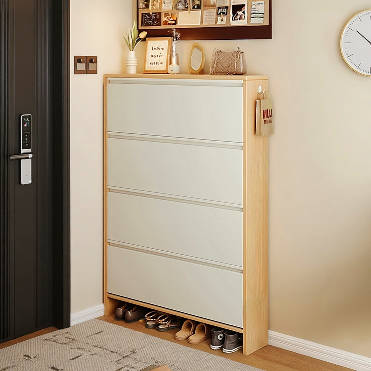 极窄超薄款防尘鞋柜大容量