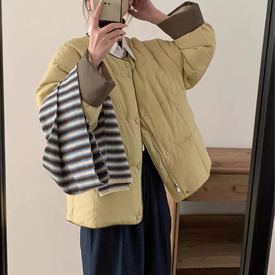 羽绒服女款轻薄短款2025新款高级感冬季羽绒外套大码