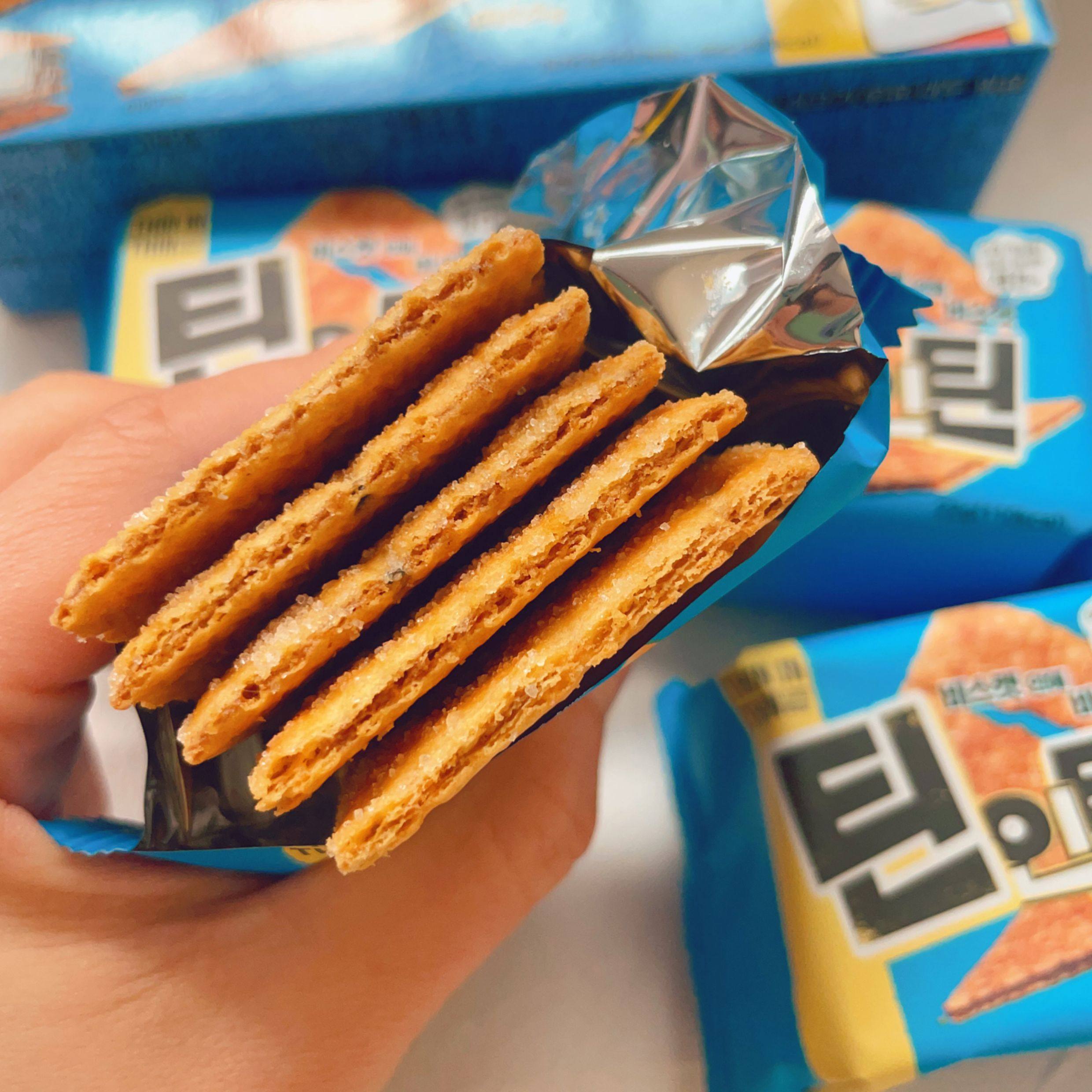 叠叠脆夹心脆酥饼干千层可可巧克力味早餐 独立包装 韩国进口零食