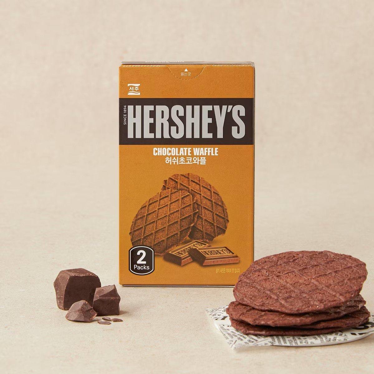 好时巧克力华夫瓦夫饼干酥脆饼乾 香甜威化独立包装 韩国进口零食