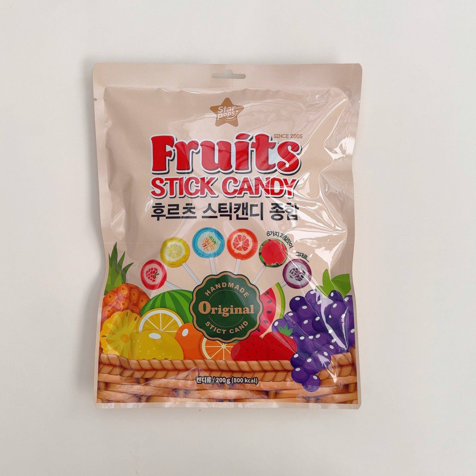 韩国进口糖果华尔牌水果味切片棒棒糖200g袋装网红爆款儿童小零食