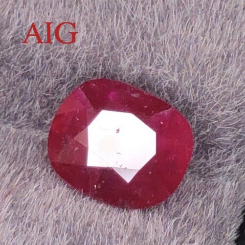 AIG认证天然无烧鸽血红红宝石3.02克拉 收藏级红宝石裸石