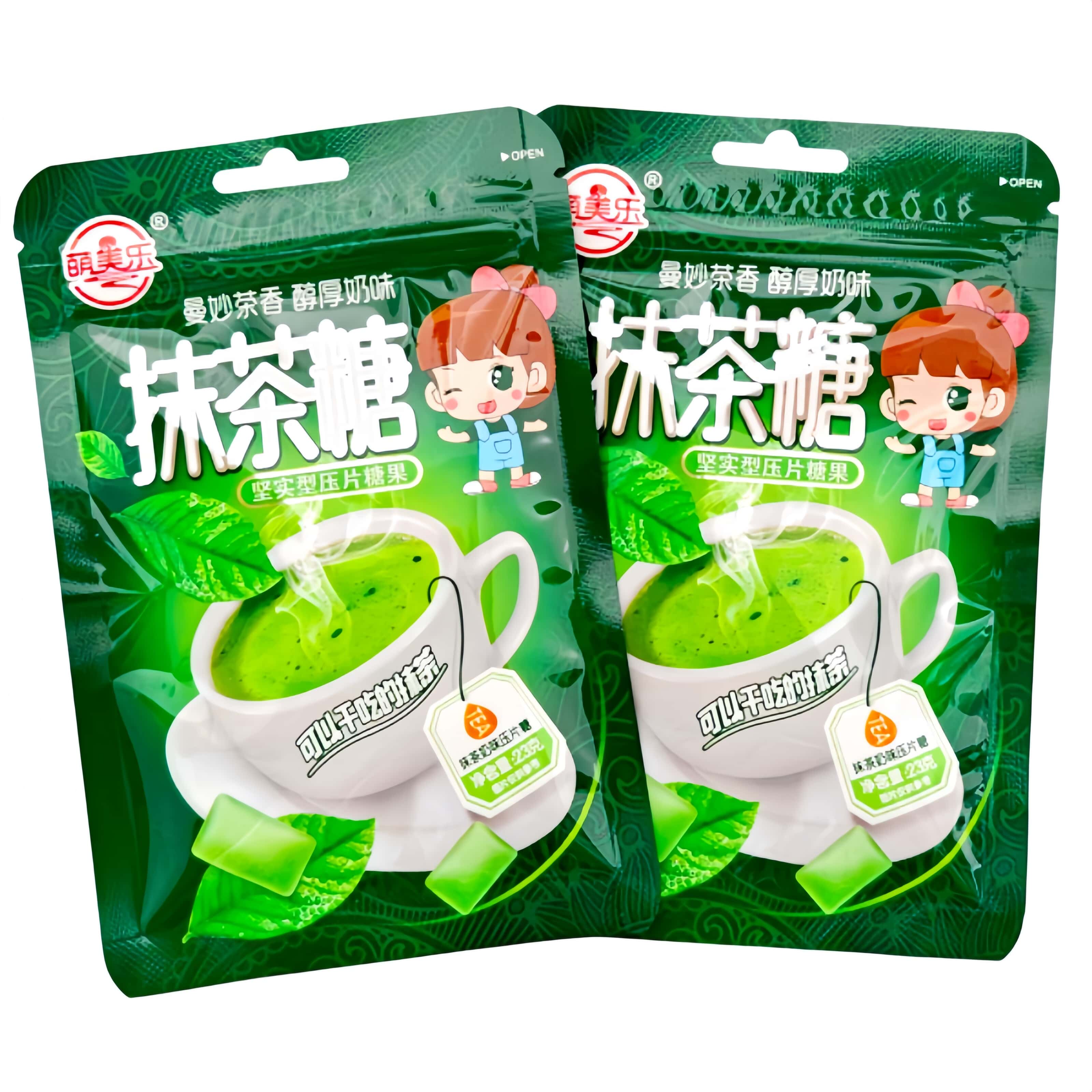 萌美乐抹茶糖商超同款小卖部茶味糖果解馋休闲分享装怀旧批发