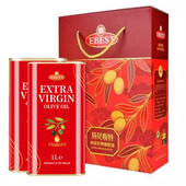 易贝斯特1L铁听礼盒特级初榨橄榄西班牙食用油凉拌炒菜生饮烹饪