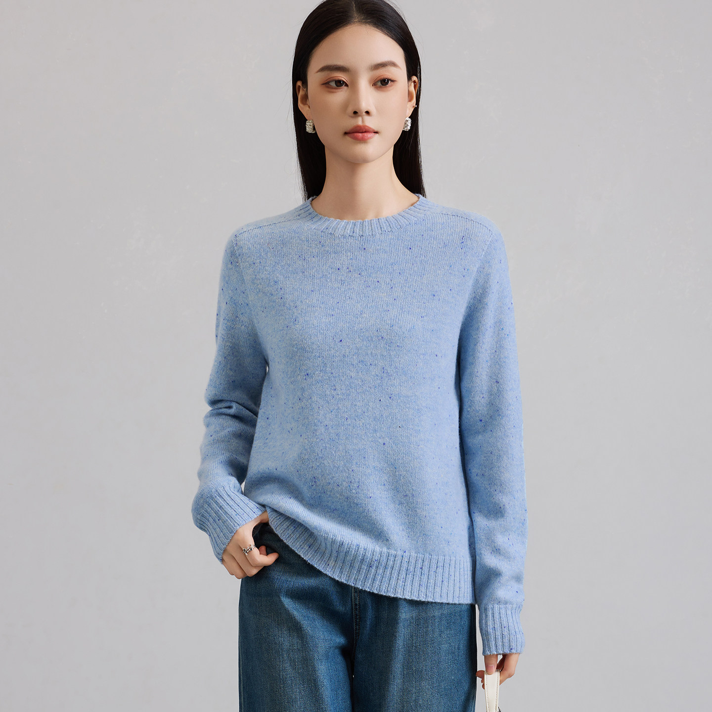 【专柜正品】100%纯山羊绒衫女装