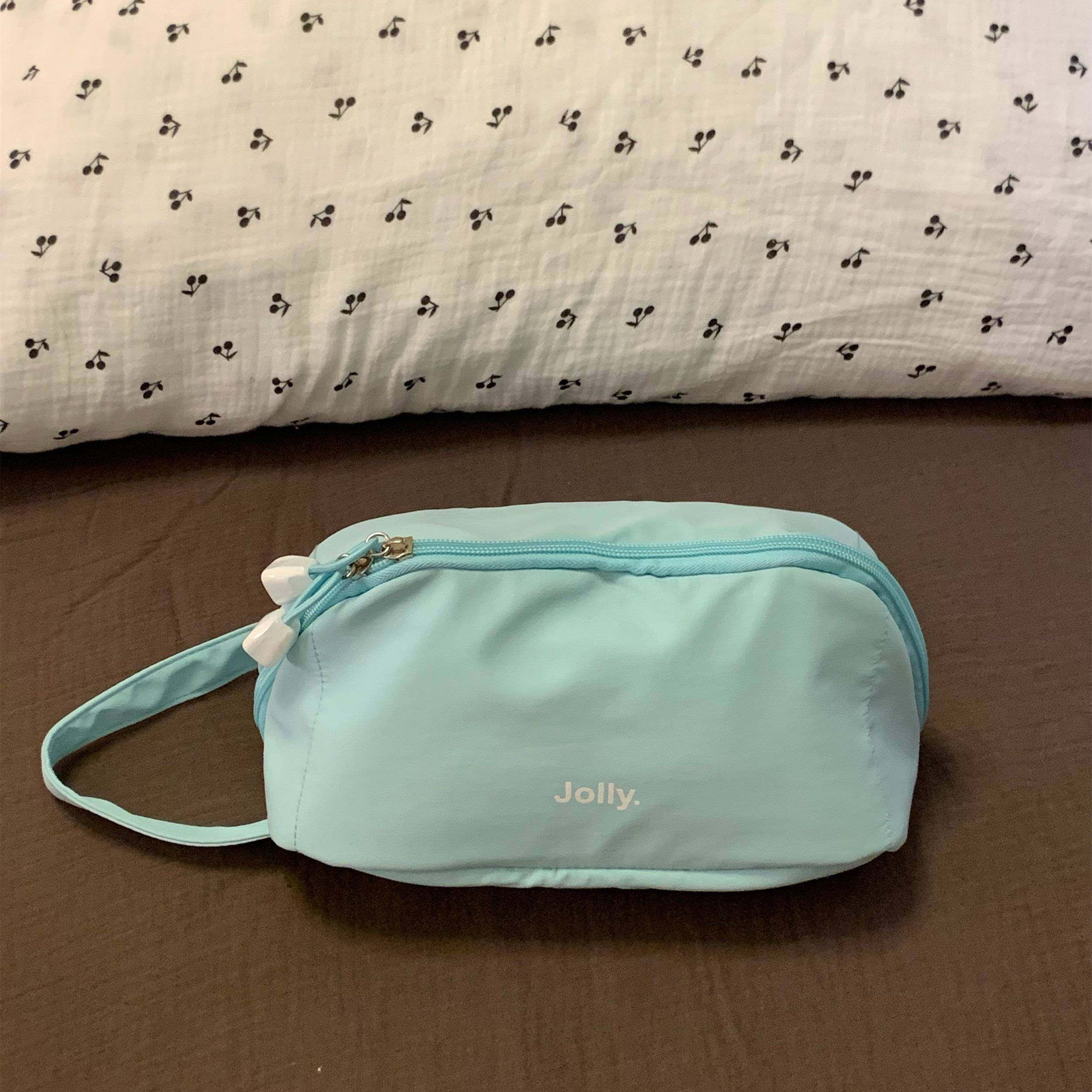 海盐蓝~化妆包大容量女2025新款分区收纳包便携旅行手提洗漱包,收纳整理,化妆包,淘宝优惠券,粉丝福利购,淘宝优惠卷