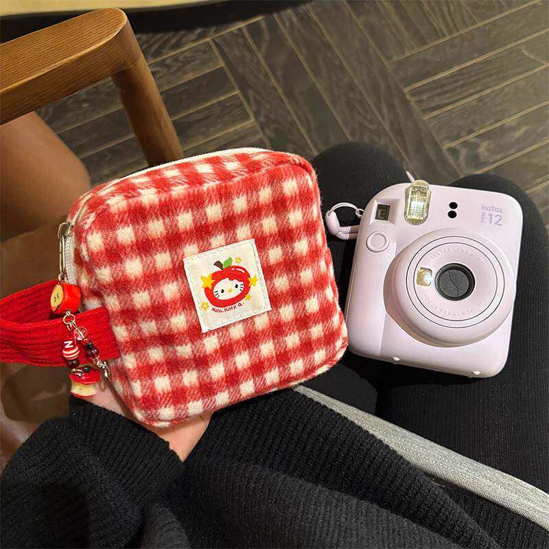 红格拍立得收纳包mini12保护套相机包小包多功能手提便携化妆包女