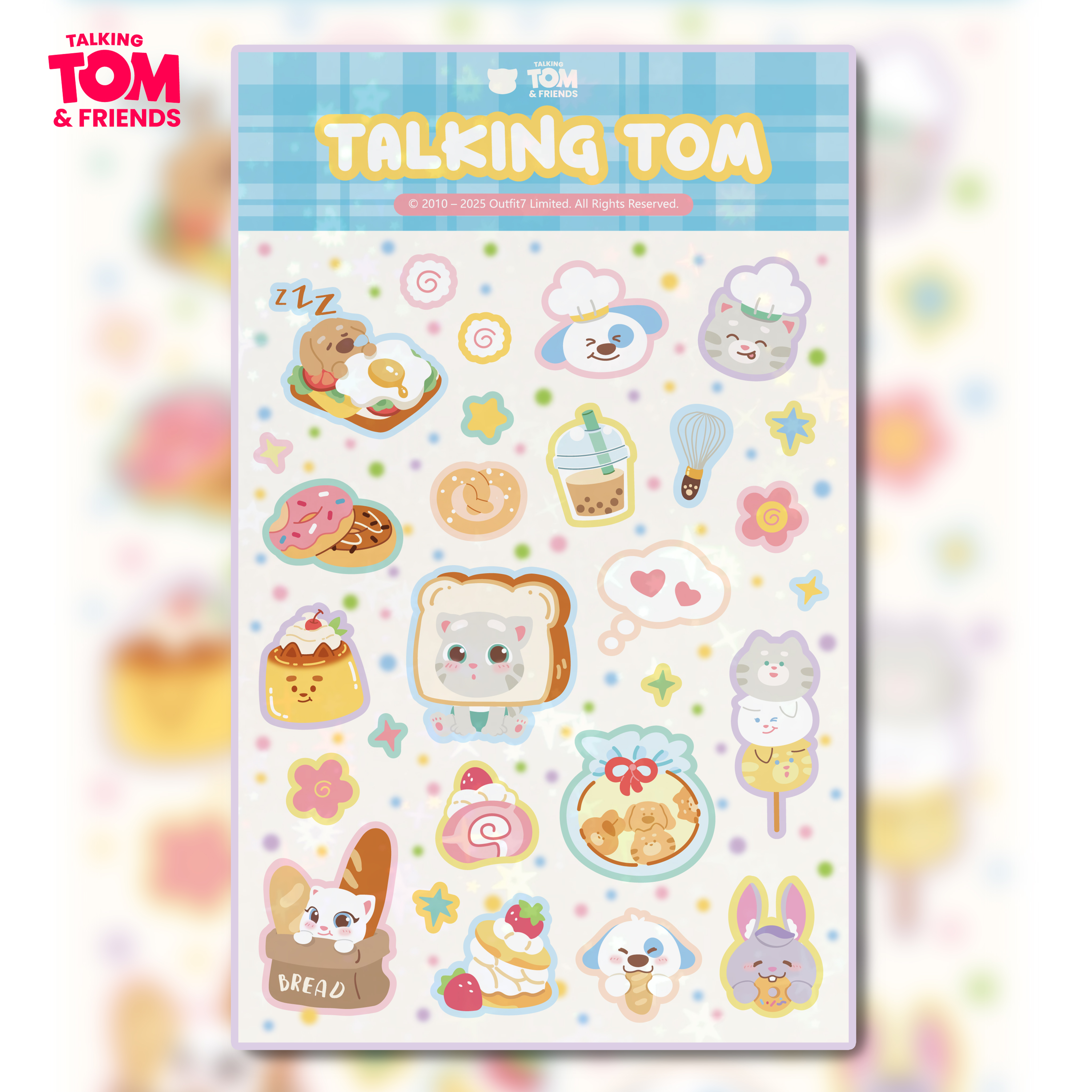 汤姆猫家族萌趣卡通镭射贴纸