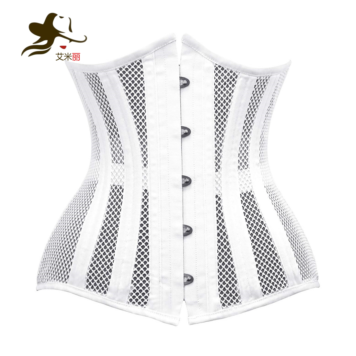 新款欧美沙漏宫廷束腰26根钢骨塑身衣腰封腰夹收腹带透气外穿美体