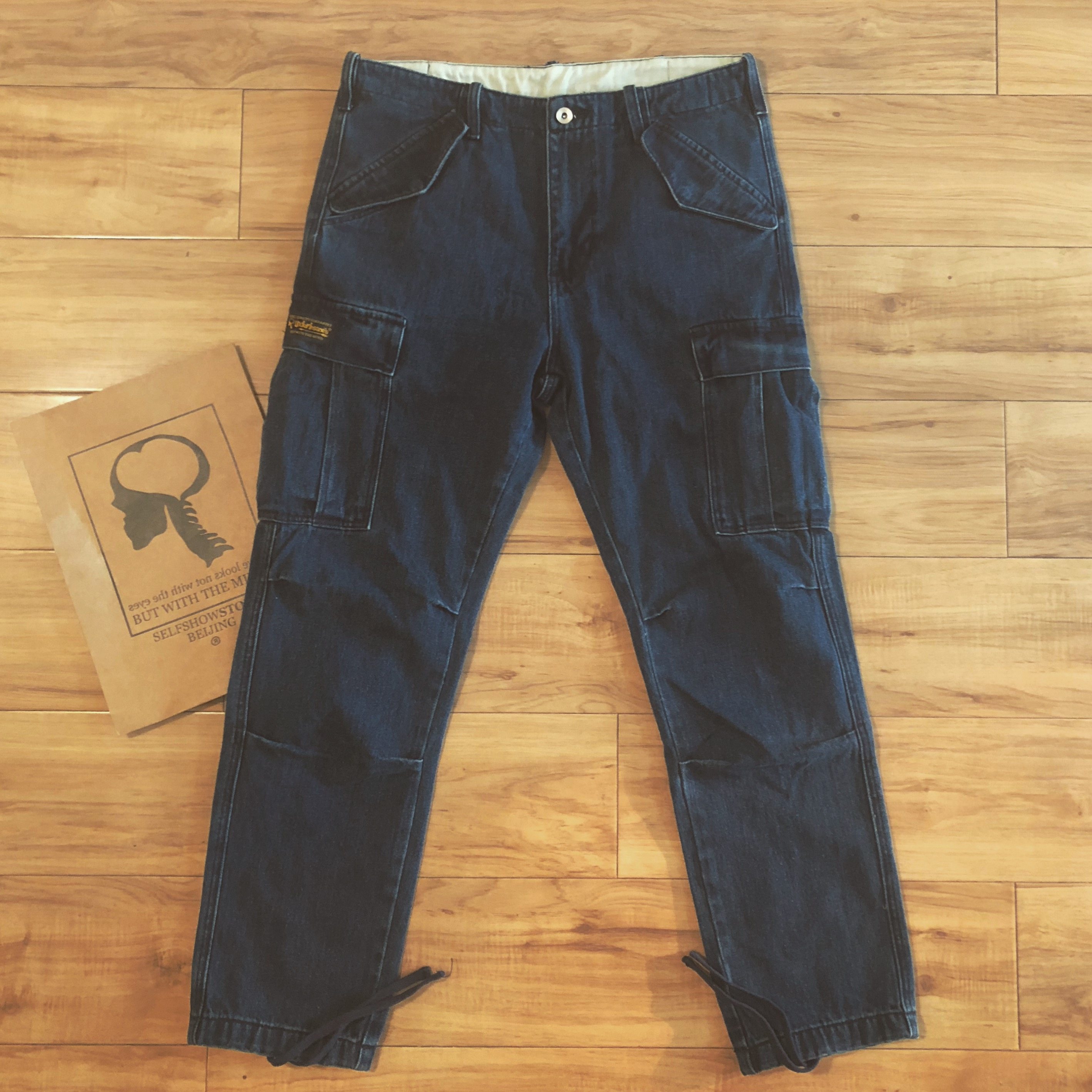 underinsane自曝 1960s junglepants denim m65 蓝染牛仔大兜军裤