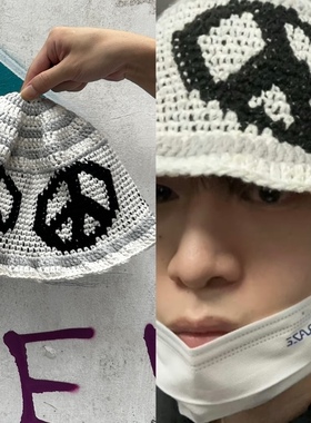 自制纯手工编织渔夫帽 y.a.r.n帽子 范丞丞同款帽子渔夫帽毛线帽