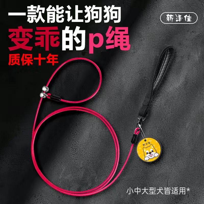 狗狗牵引绳p绳遛狗训练防爆冲p链
