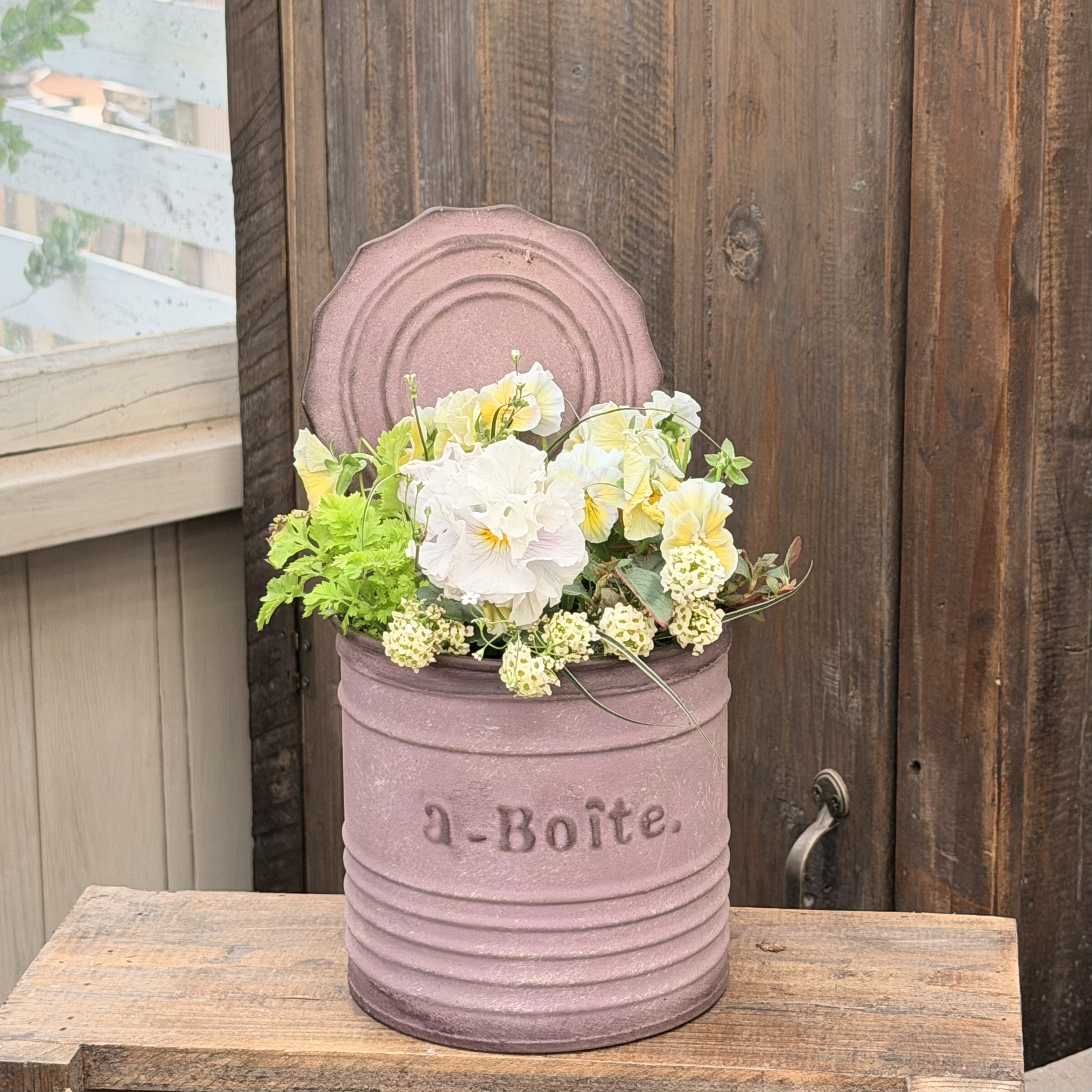 日系铁艺复古做旧罐头花盆套盆角堇草花杂货日系花园摆件,鲜花速递/花卉仿真/绿植园艺,其它园艺用品,淘宝优惠券,粉丝福利购,淘宝优惠卷