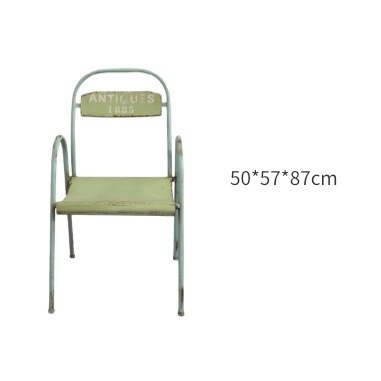 复古铁艺花园座椅杂货花园装饰咖啡屋甜品中古店装修摆件椅子