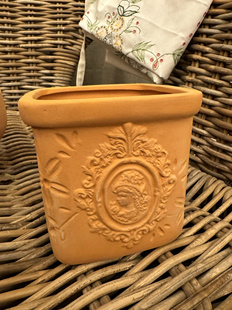 红陶花盆女神花盆透水透气角堇草花套盆杂货花园摆件复古