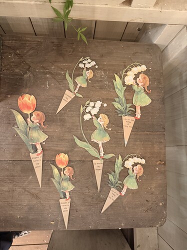 铁艺花插复古做旧铃兰花插花园装饰杂货铃兰女孩小猫动物卡通